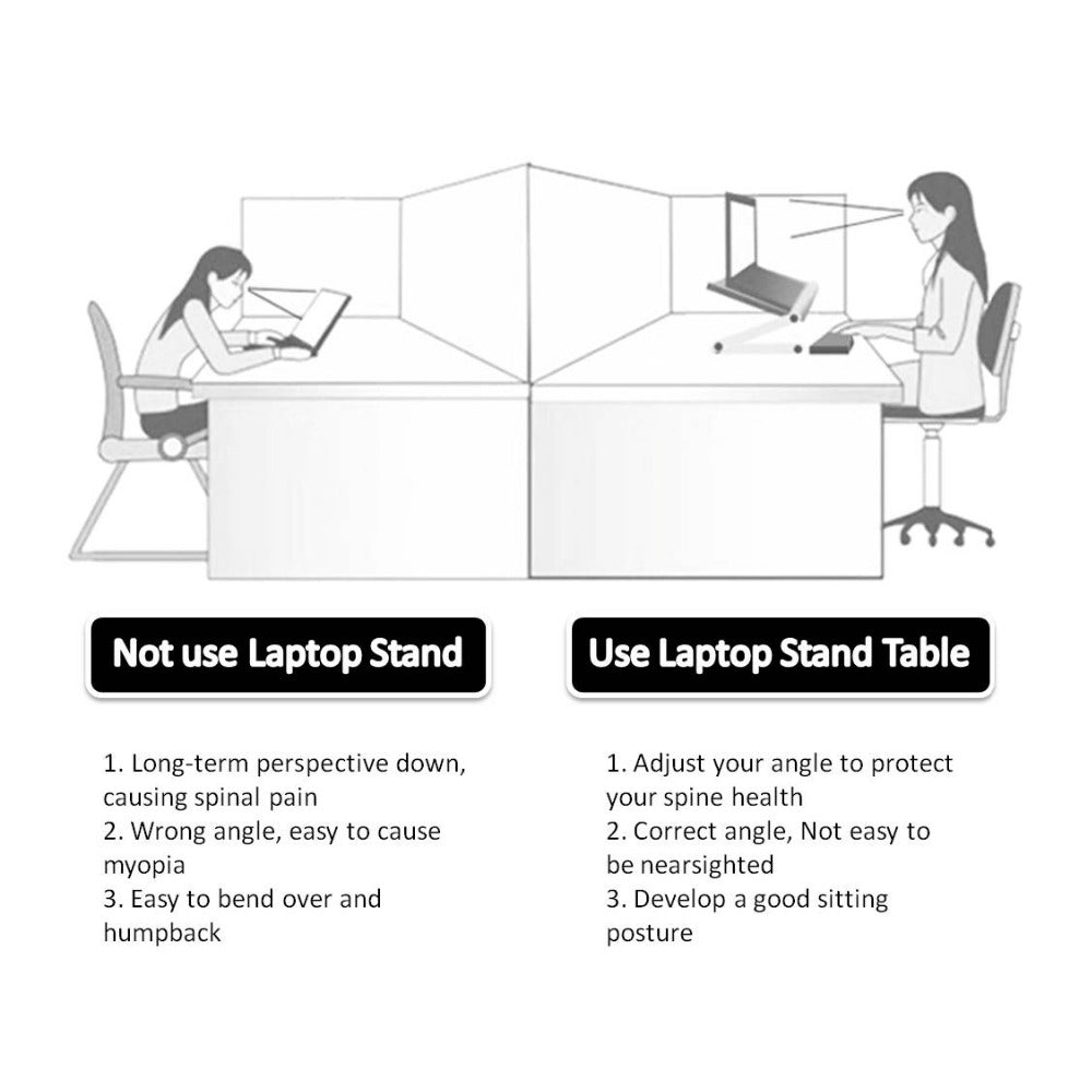 Foldable Laptop Stand Ergonomic Desk Tablet Holder BapMagic