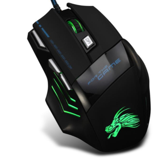 Professional Wired Gaming Mouse 5500DPI Adjustable 7 Buttons BapMagic