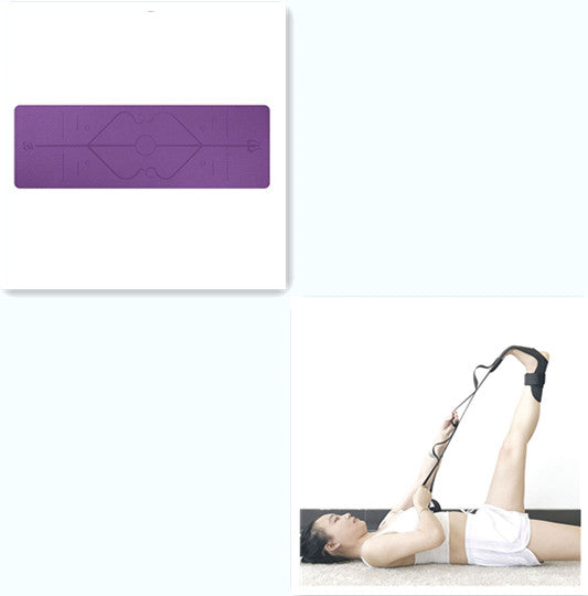 Non Slip TPE Yoga Mat Position Line Beginner BapMagic