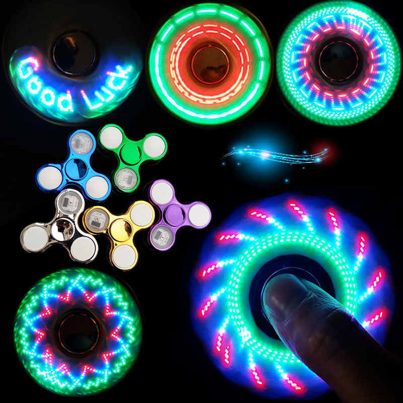 Luminous LED Light Fidget Spinner Hand Top Spinners Glow in Dark Light BapMagic