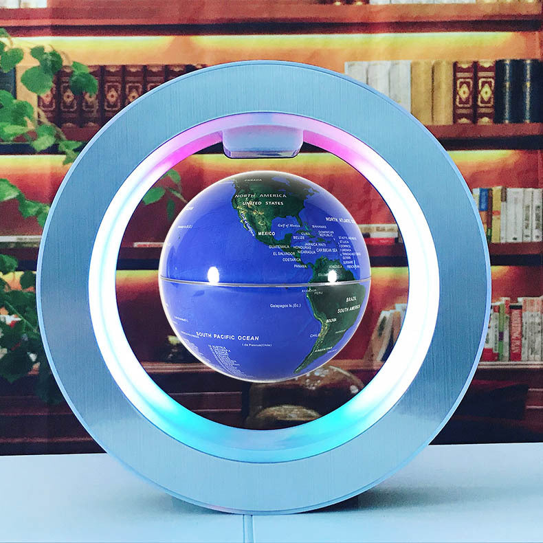 Round LED World Map Floating Globe Magnetic Levitation Light Anti Gravity Magic BapMagic