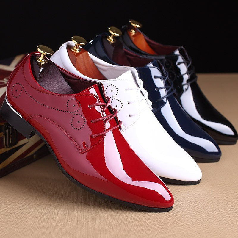 Men Leather Shoes Men Business Casual Dress Shoes BapMagic