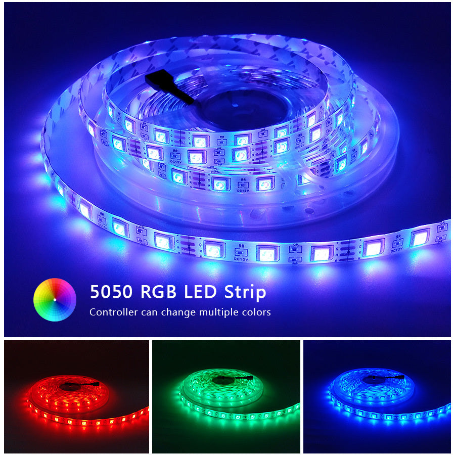 RGB 5050 Flexible Led Strip Lights SMD 12V DC BapMagic