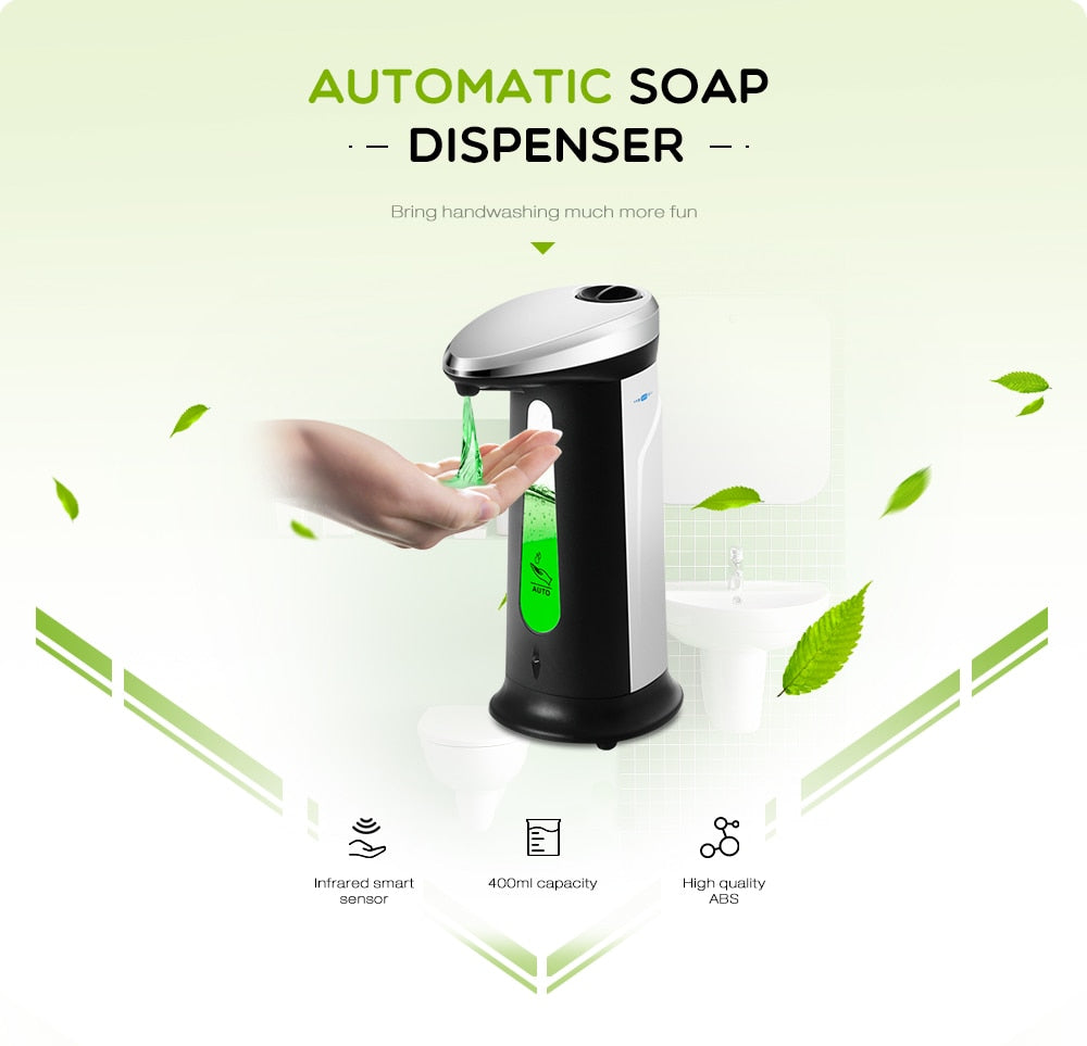 Automatic Liquid Soap Dispenser Smart Sensor Touchless 400Ml BapMagic