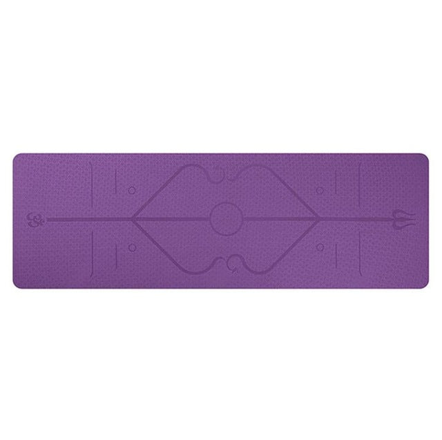 Non Slip TPE Yoga Mat Position Line Beginner BapMagic