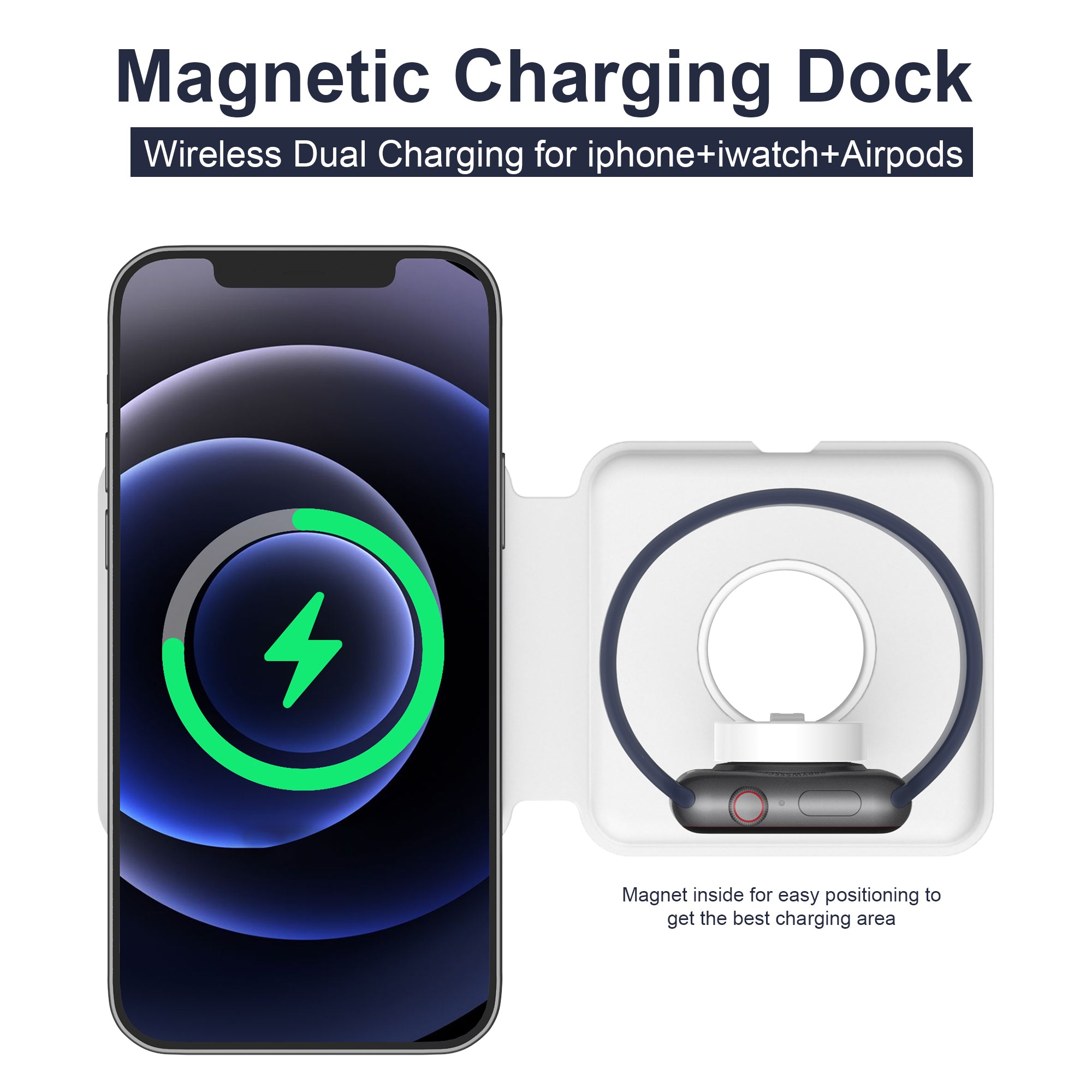 2 In 1 Magnetic Absorption Wireless Charging 15W Quick Charging Applicable BapMagic