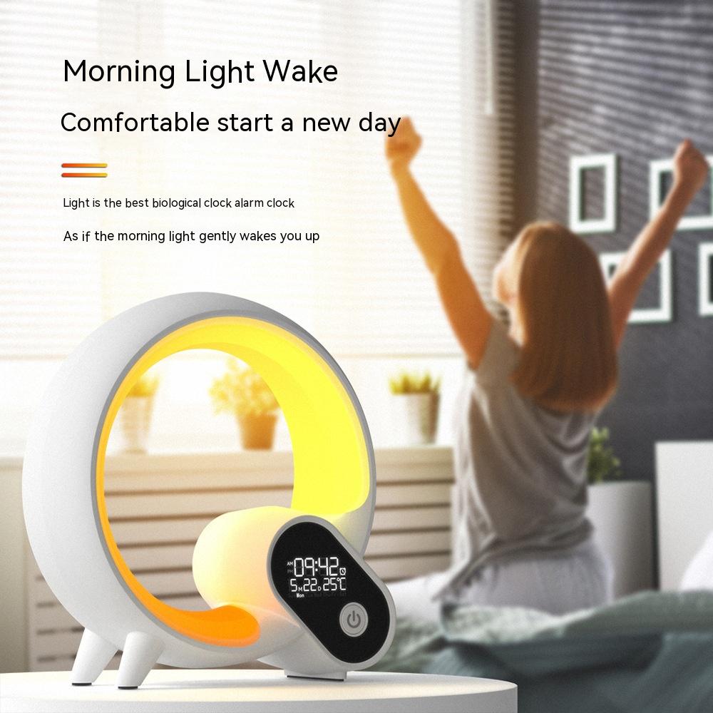 Creative Q Light Analog Sunrise Digital Display Alarm Clock BapMagic