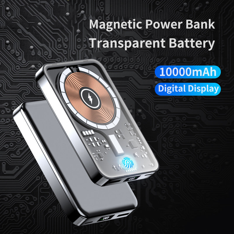 Transparent Magnetic Power Bank 22.5W Fast Charge BapMagic