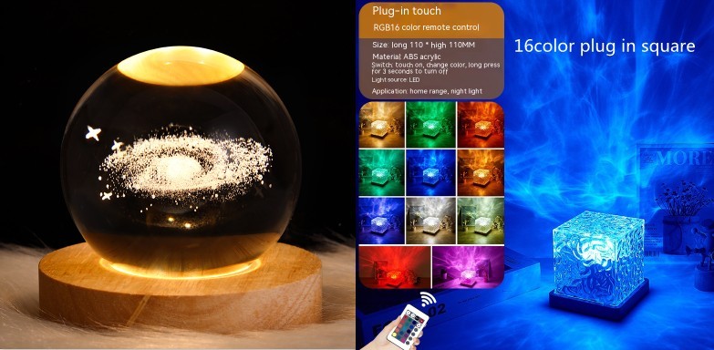 LED Water Ripple Ambient Night Light BapMagic