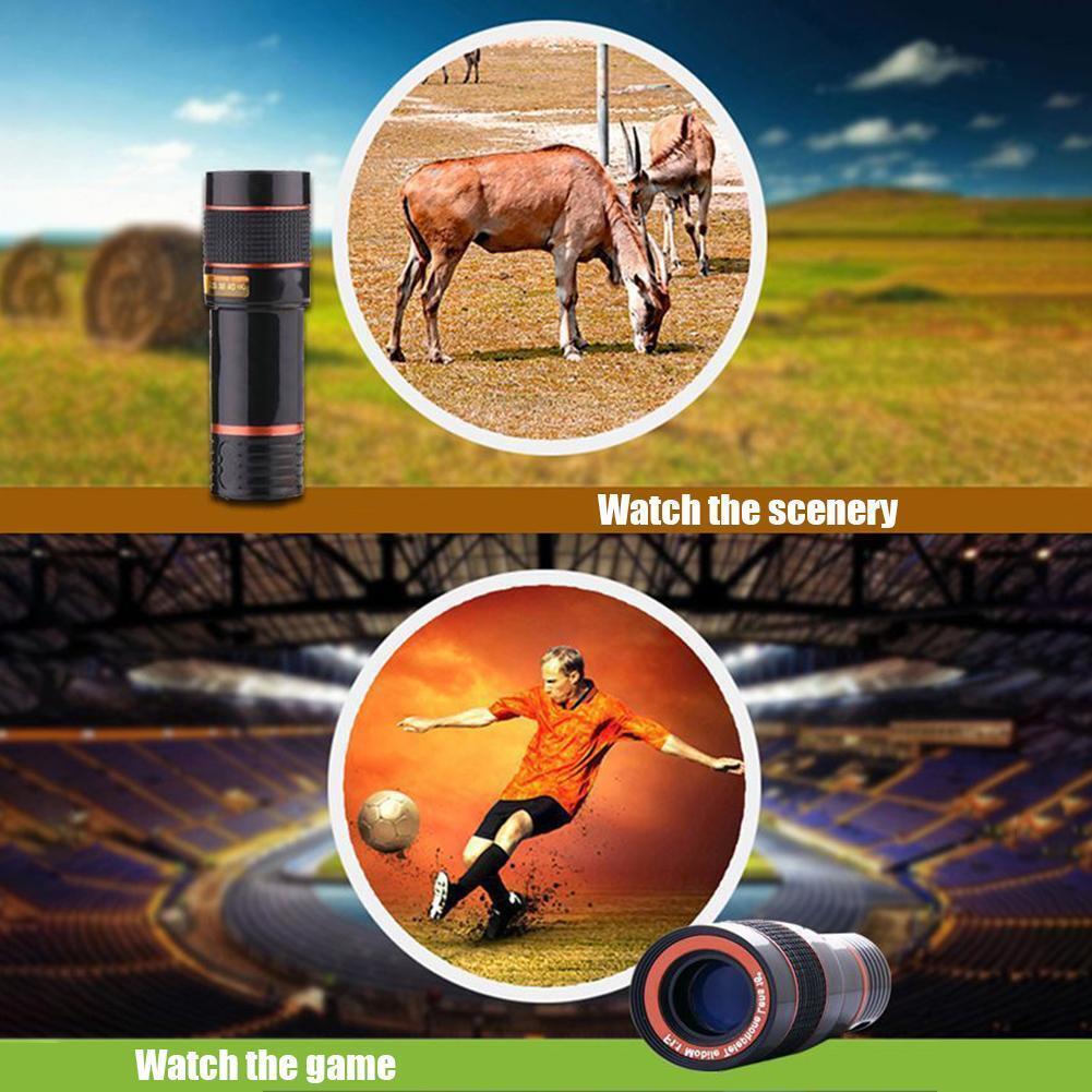 HD 8X Clip On Optical Zoom Telescope Camera Lens For Universal Mobile Cell Phone BapMagic