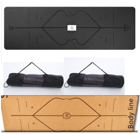 Non Slip TPE Yoga Mat Position Line Beginner BapMagic