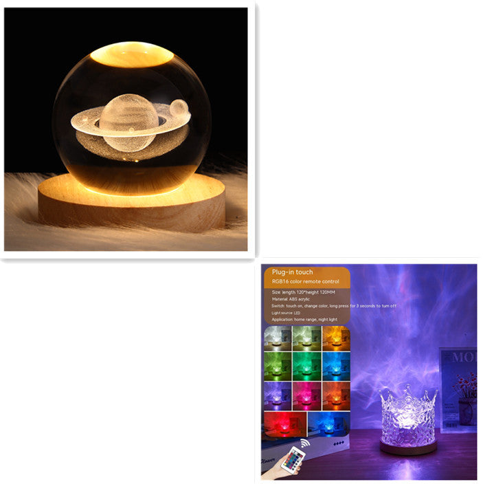 LED Water Ripple Ambient Night Light BapMagic