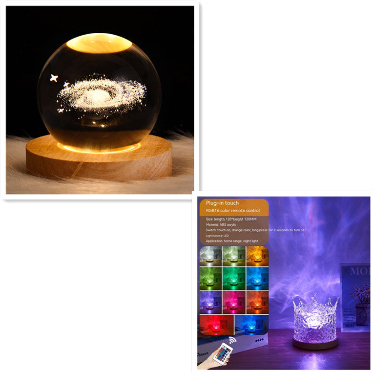 LED Water Ripple Ambient Night Light BapMagic