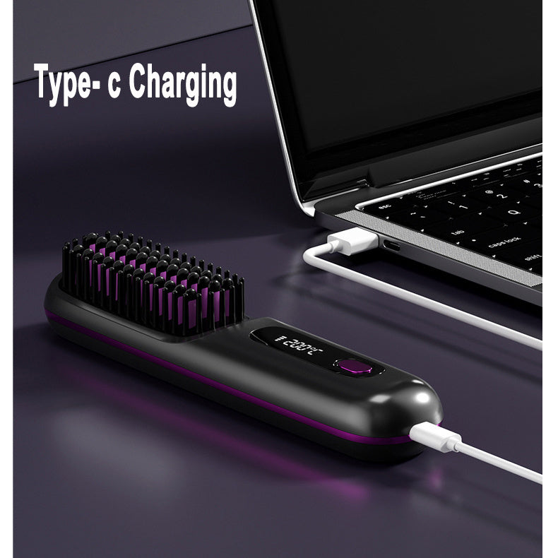 Brush Hair Fast Heating Portable Hot Curler USB Charging