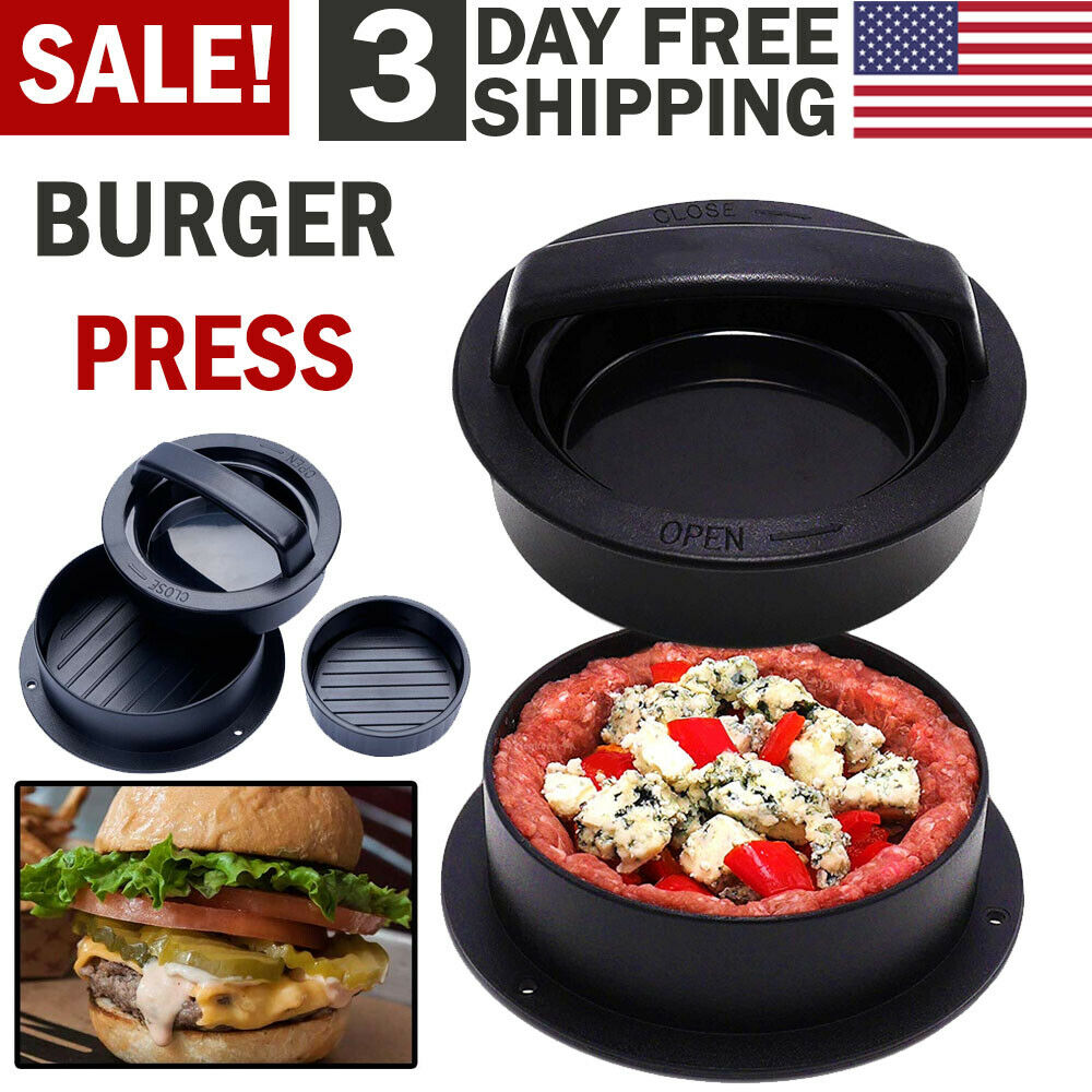 Burger Press Stuffed Patty Maker Mold Slider EASY Homemade Hamburger Making Tool BapMagic