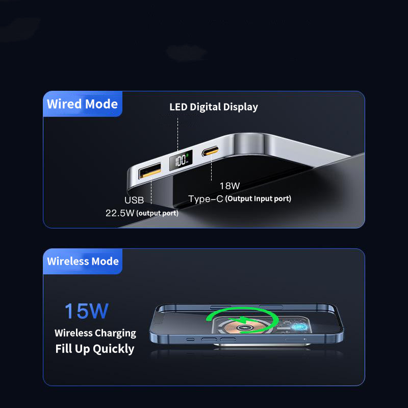 Transparent Magnetic Power Bank 22.5W Fast Charge BapMagic