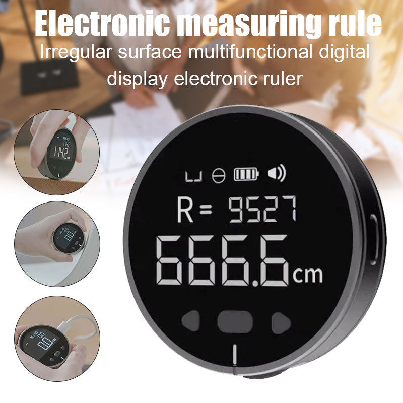 Distance Measuring Instrument Electronic Measuring Ruler Tape Measure High Definition Digital LCD High Precision Electronic Measuring Ruler Tool BapMagic