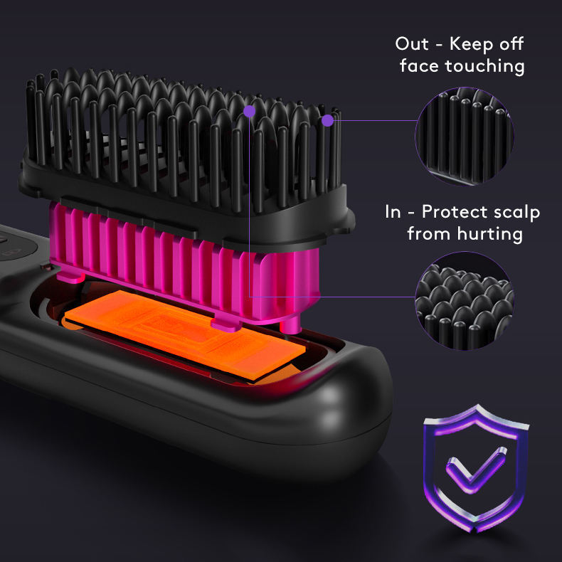 Brush Hair Fast Heating Portable Hot Curler USB Charging