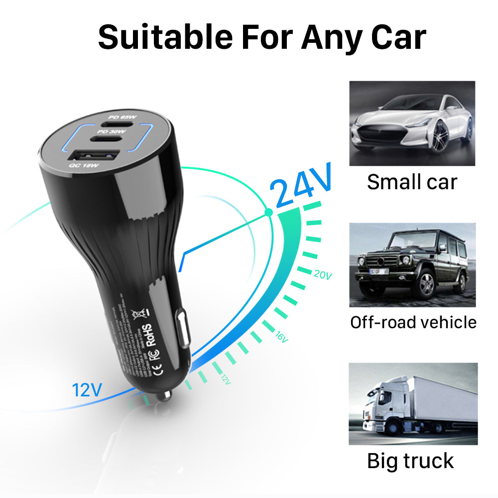 Fast Charge Laptop Tablet Mobile Phone Travel Multi-function Car Charger BapMagic