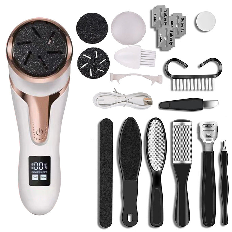 LCD Digital Display Electric Vacuum Cleaner Foot Scrubber Exfoliating Pedicure Beauty Supplies Gadgets BapMagic