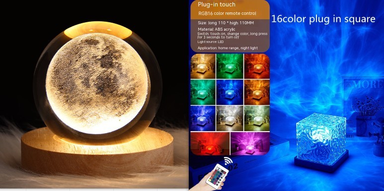 LED Water Ripple Ambient Night Light BapMagic