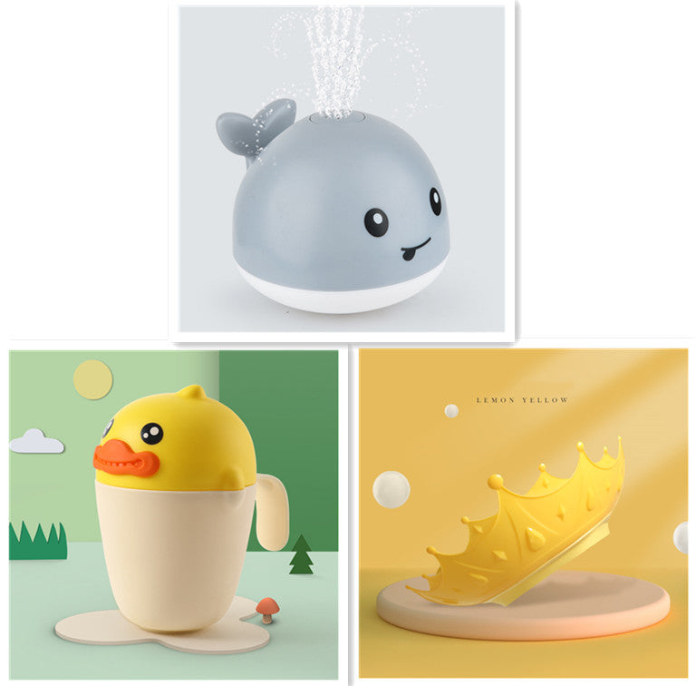 New Baby Bathroom Bath Electric Induction Whale Spray Small Toy BapMagic