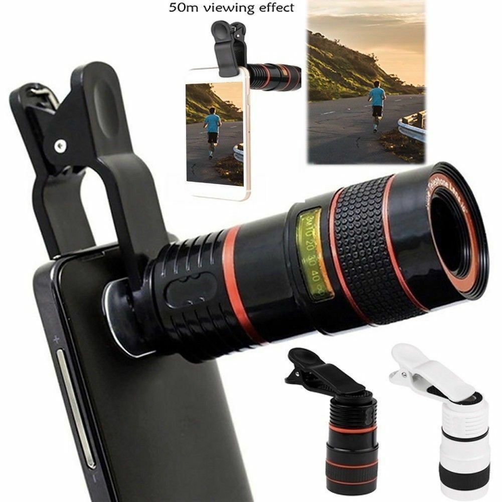 HD 8X Clip On Optical Zoom Telescope Camera Lens For Universal Mobile Cell Phone BapMagic