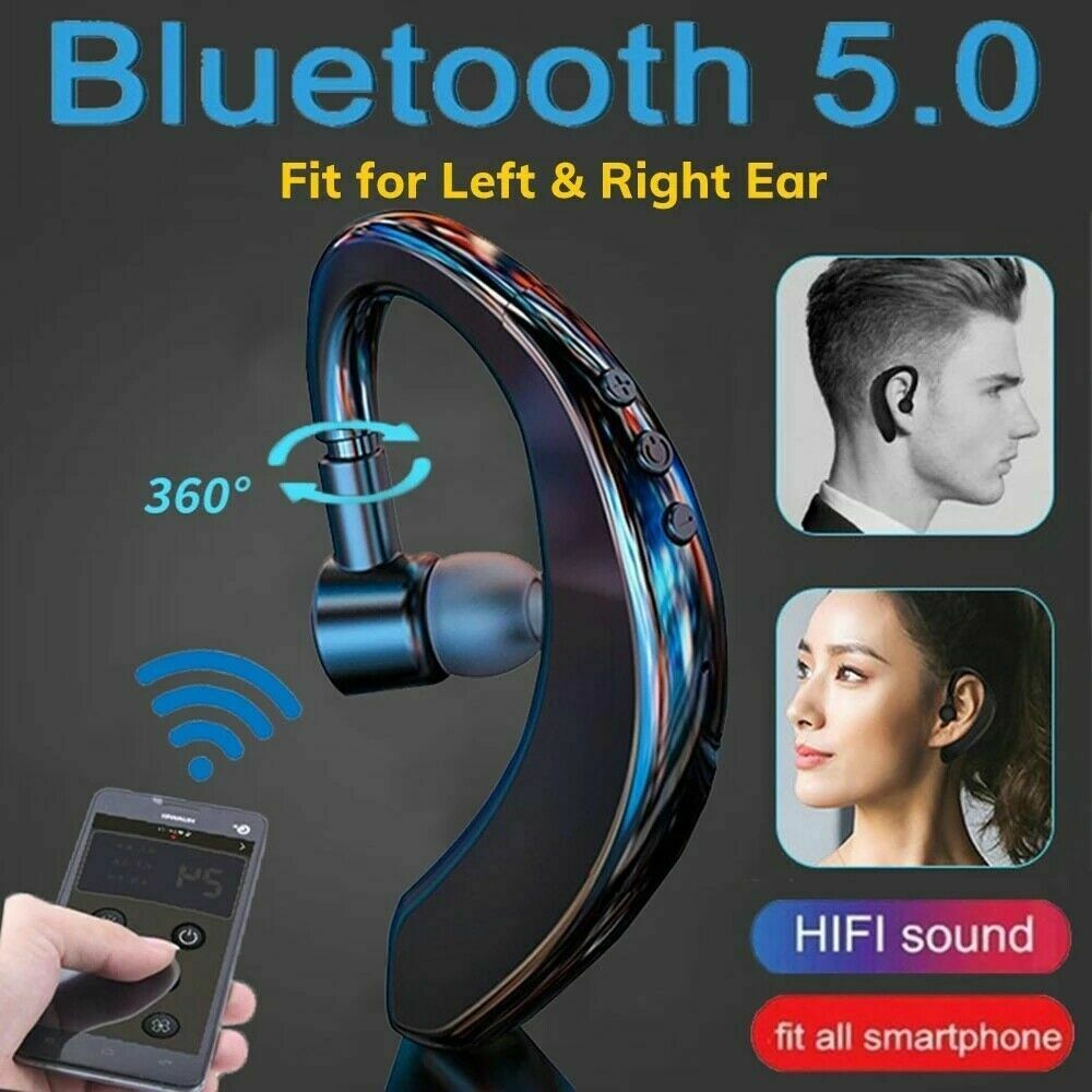 Bluetooth 5.0 Earpiece Driving Trucker Wireless Headset Earbuds Noise Cancelling BapMagic