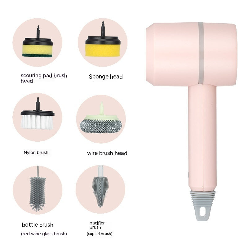 Electric Cleaning Brush Dishwashing Brush Automatic Wireless USB Rechargeable Professional Kitchen Bathtub Tile Cleaning Brushes BapMagic