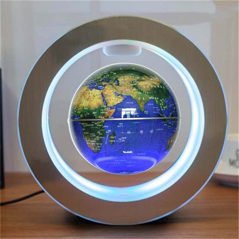 Round LED World Map Floating Globe Magnetic Levitation Light Anti Gravity Magic BapMagic