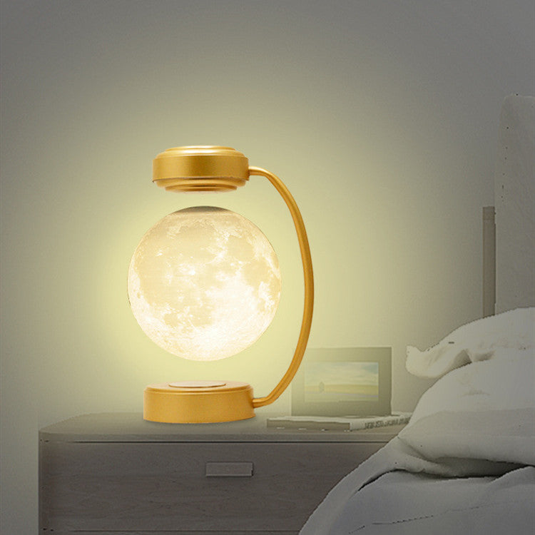 3D LED Moon Night Light Wireless Magnetic Levitating Rotating Floating Ball Lamp BapMagic